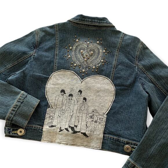 Via Penny Lane Jackets & Blazers - Via Penny Lane Reworked Apparel | The Beatles Yellow Submarine Denim Jacket